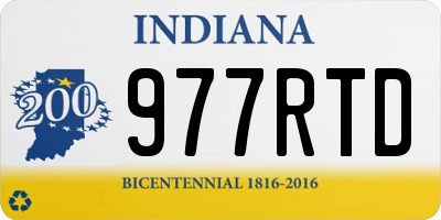 IN license plate 977RTD