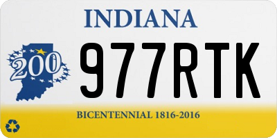 IN license plate 977RTK