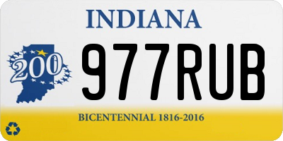 IN license plate 977RUB