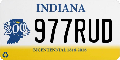 IN license plate 977RUD
