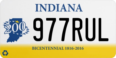 IN license plate 977RUL