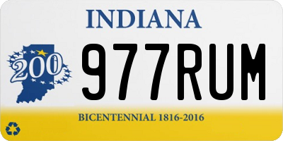 IN license plate 977RUM