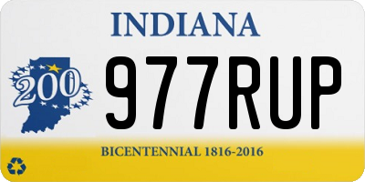 IN license plate 977RUP
