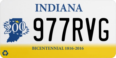 IN license plate 977RVG