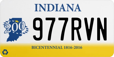 IN license plate 977RVN