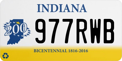 IN license plate 977RWB