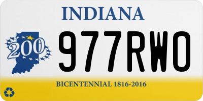 IN license plate 977RWO