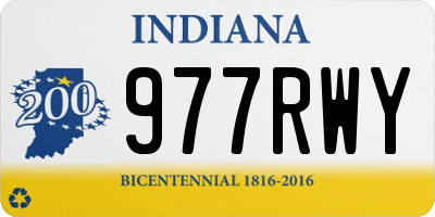 IN license plate 977RWY