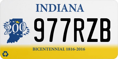 IN license plate 977RZB