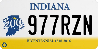 IN license plate 977RZN