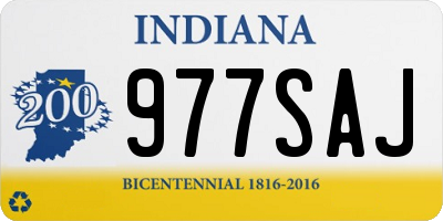 IN license plate 977SAJ