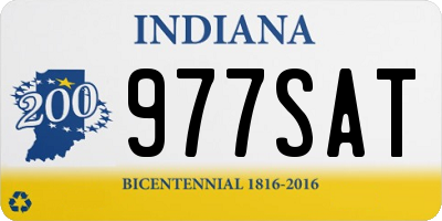 IN license plate 977SAT