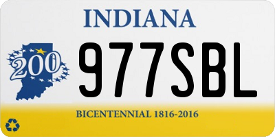 IN license plate 977SBL
