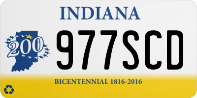 IN license plate 977SCD