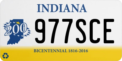 IN license plate 977SCE