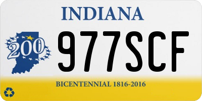 IN license plate 977SCF