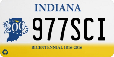 IN license plate 977SCI