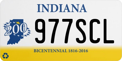 IN license plate 977SCL