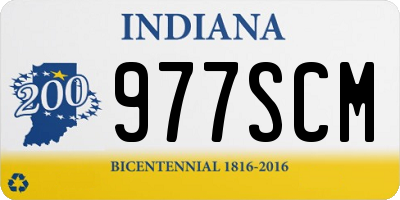 IN license plate 977SCM