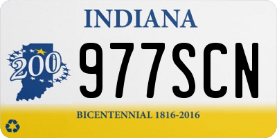 IN license plate 977SCN