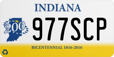 IN license plate 977SCP
