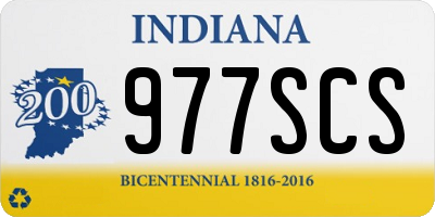 IN license plate 977SCS