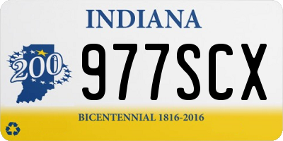 IN license plate 977SCX