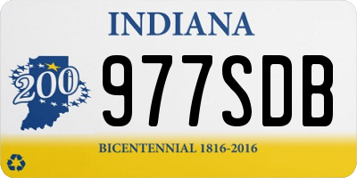 IN license plate 977SDB