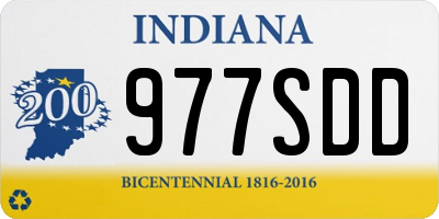IN license plate 977SDD