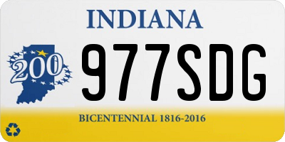 IN license plate 977SDG