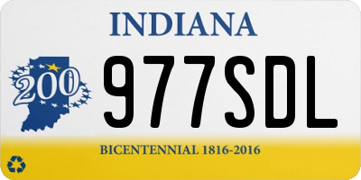 IN license plate 977SDL