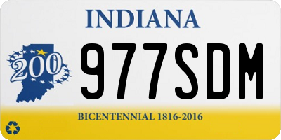 IN license plate 977SDM