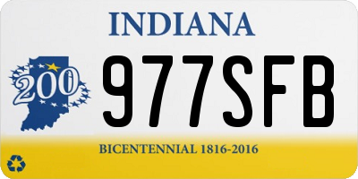 IN license plate 977SFB