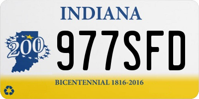 IN license plate 977SFD