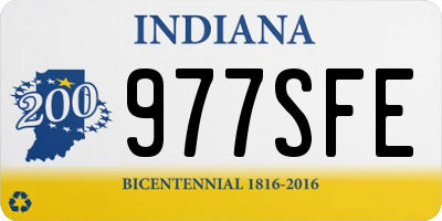 IN license plate 977SFE