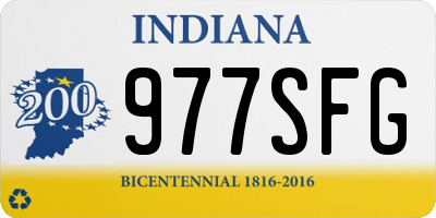 IN license plate 977SFG