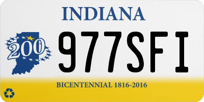 IN license plate 977SFI