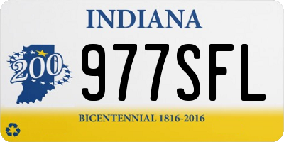 IN license plate 977SFL