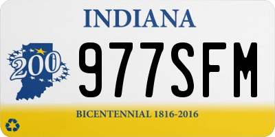 IN license plate 977SFM