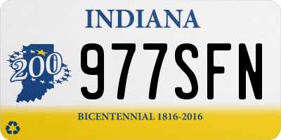 IN license plate 977SFN