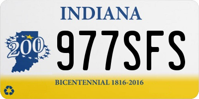 IN license plate 977SFS