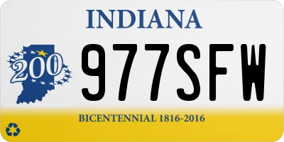 IN license plate 977SFW