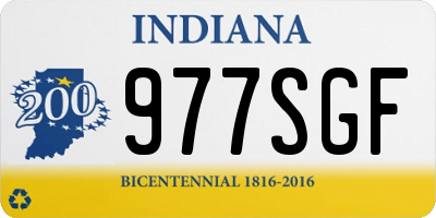 IN license plate 977SGF