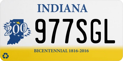 IN license plate 977SGL