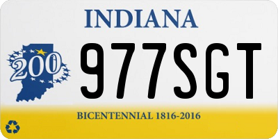 IN license plate 977SGT