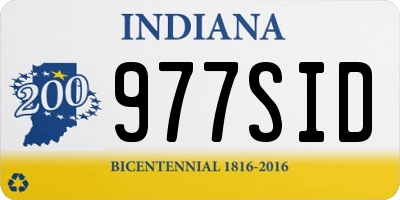 IN license plate 977SID