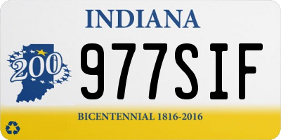 IN license plate 977SIF