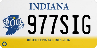 IN license plate 977SIG