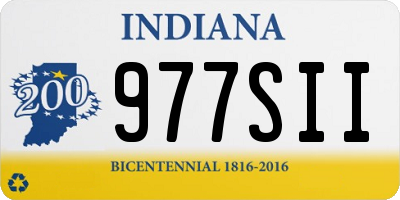 IN license plate 977SII