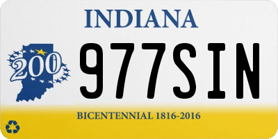 IN license plate 977SIN